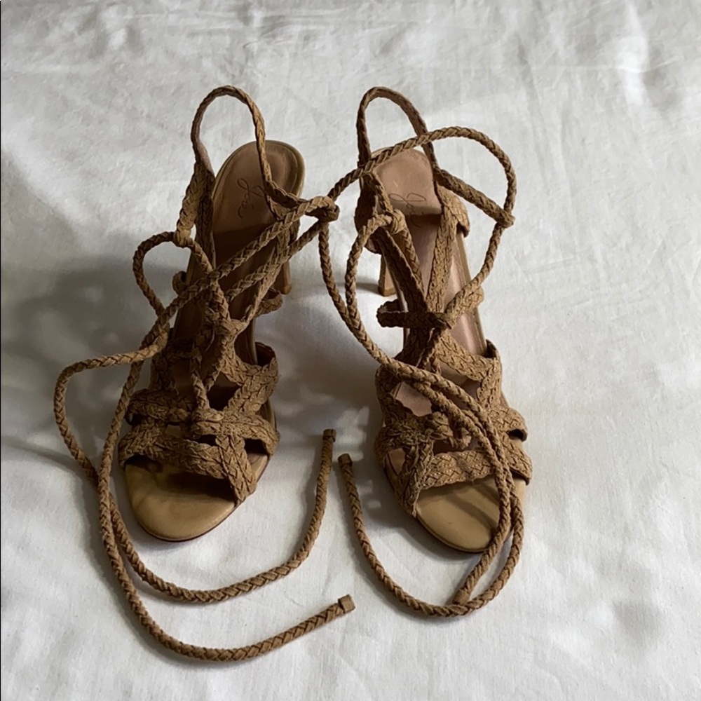 Joie lace up braided tie heels sz 39 EU - 9 US
